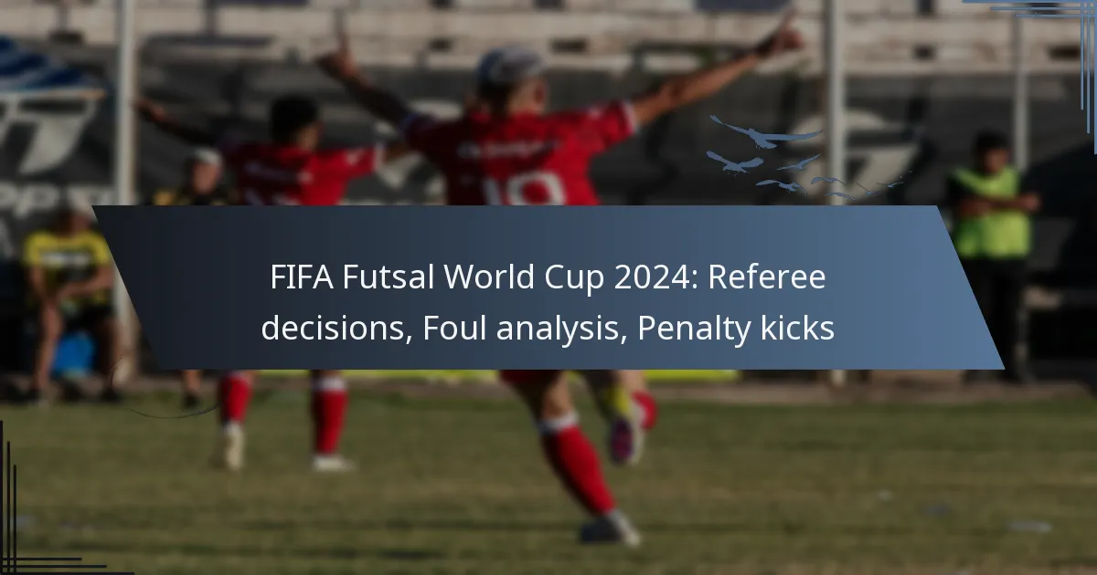FIFA Futsal World Cup 2024: Referee decisions, Foul analysis, Penalty kicks