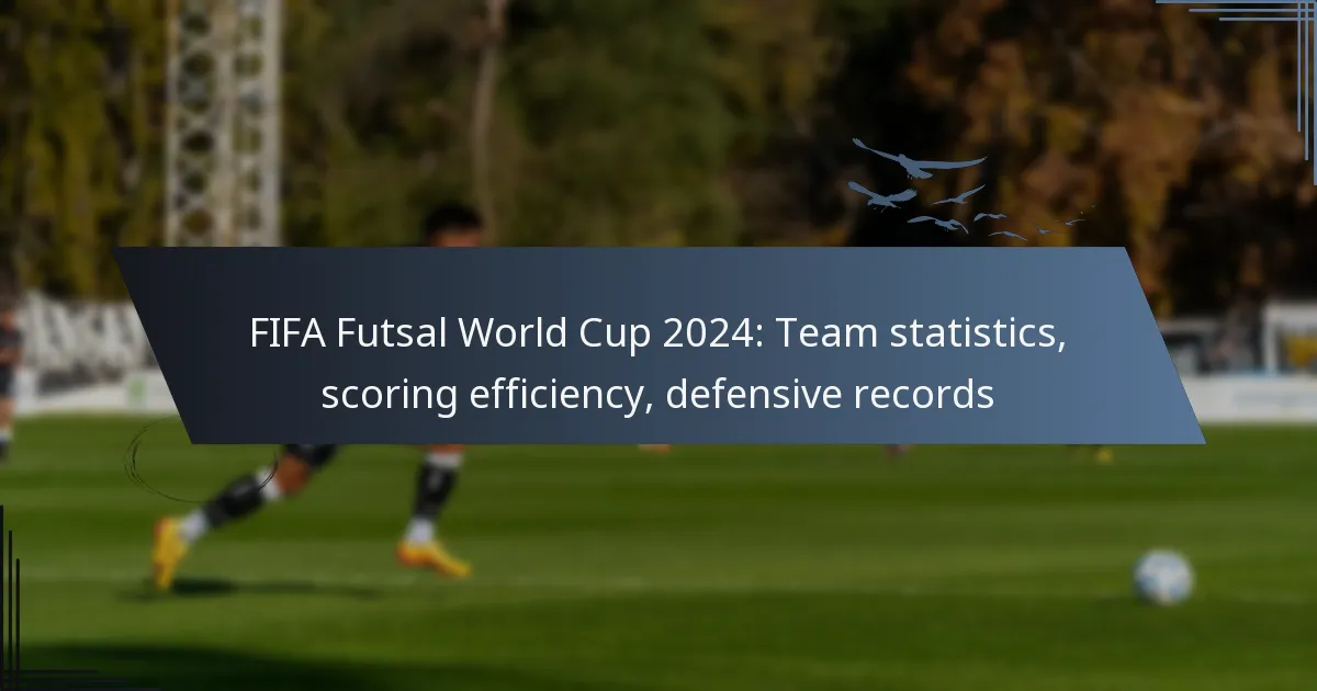 FIFA Futsal World Cup 2024: Team statistics, scoring efficiency, defensive records
