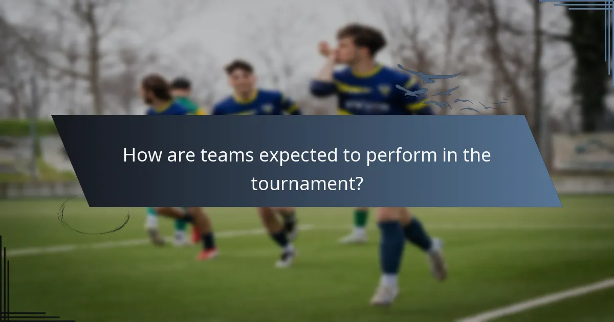 How are teams expected to perform in the tournament?