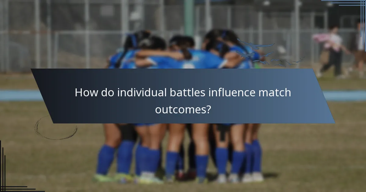 How do individual battles influence match outcomes?